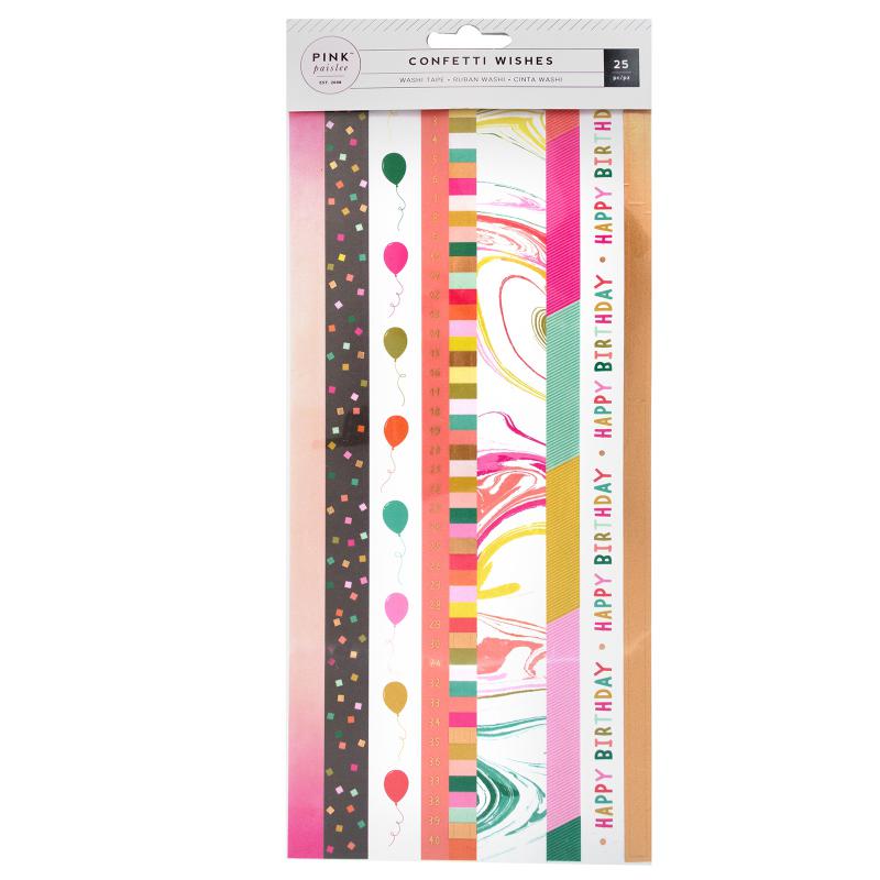 Confetti Wishes Washi Tape DESENLİ BANT