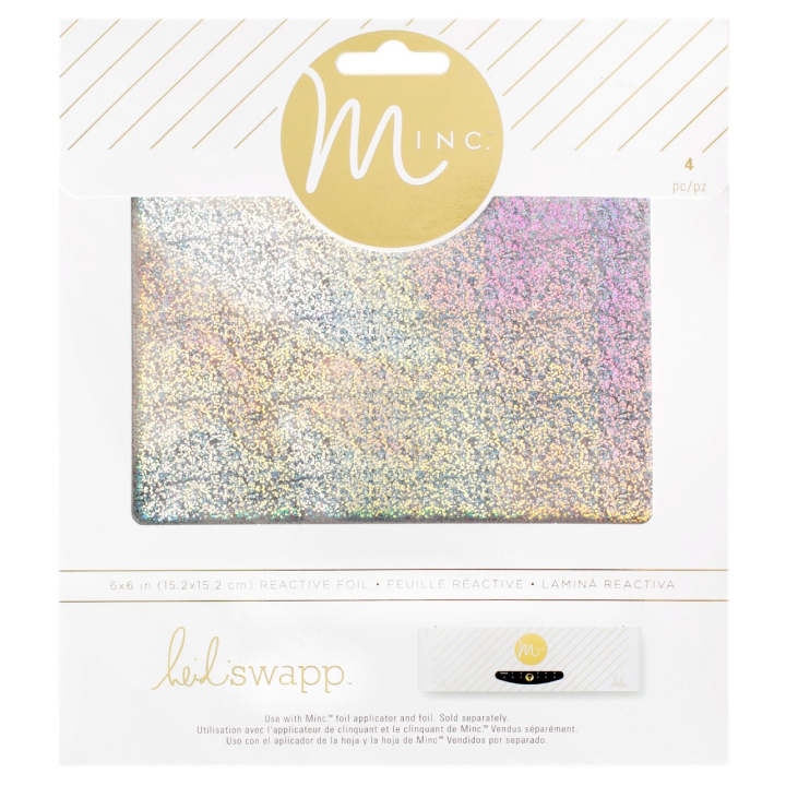 Minc 6x6 Foil Slver Glitter  REACTIVE FOIL