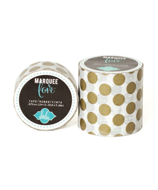 Marquee Tape-HS-2inch Gold Dot - DESENLİ BANT