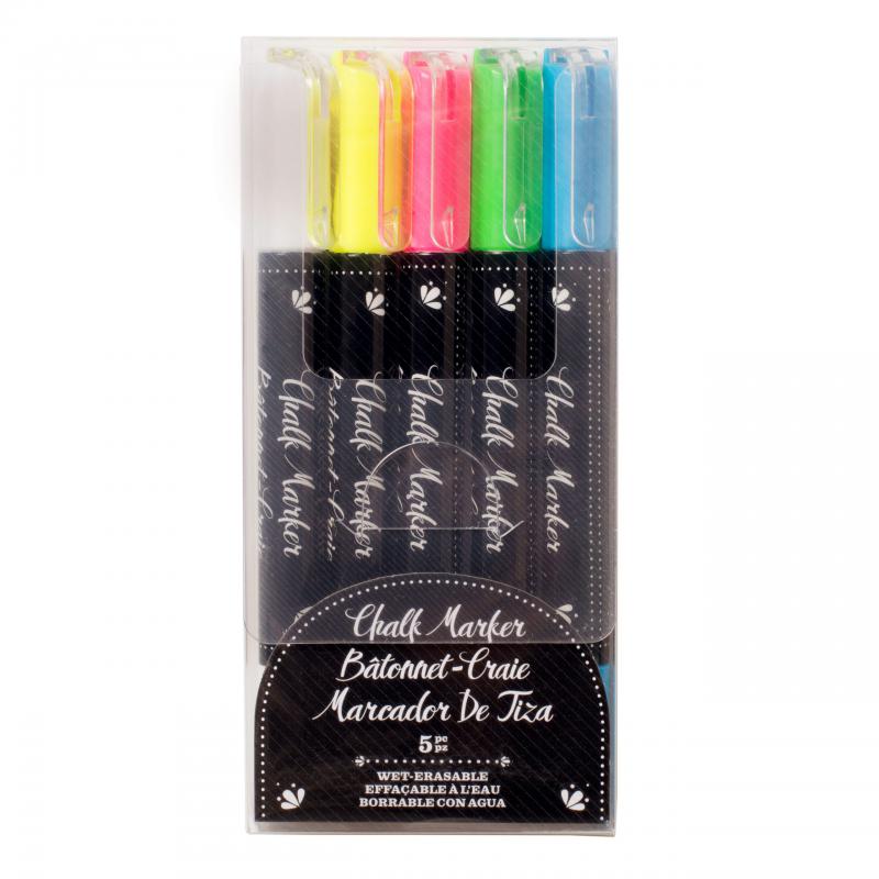 Erase Chalk Marker Multi 5 Pc - TEBEŞİR KALEM