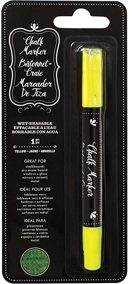 Erase Chalk Marker Yellow 1 Pc - TEBEŞİR KALEM