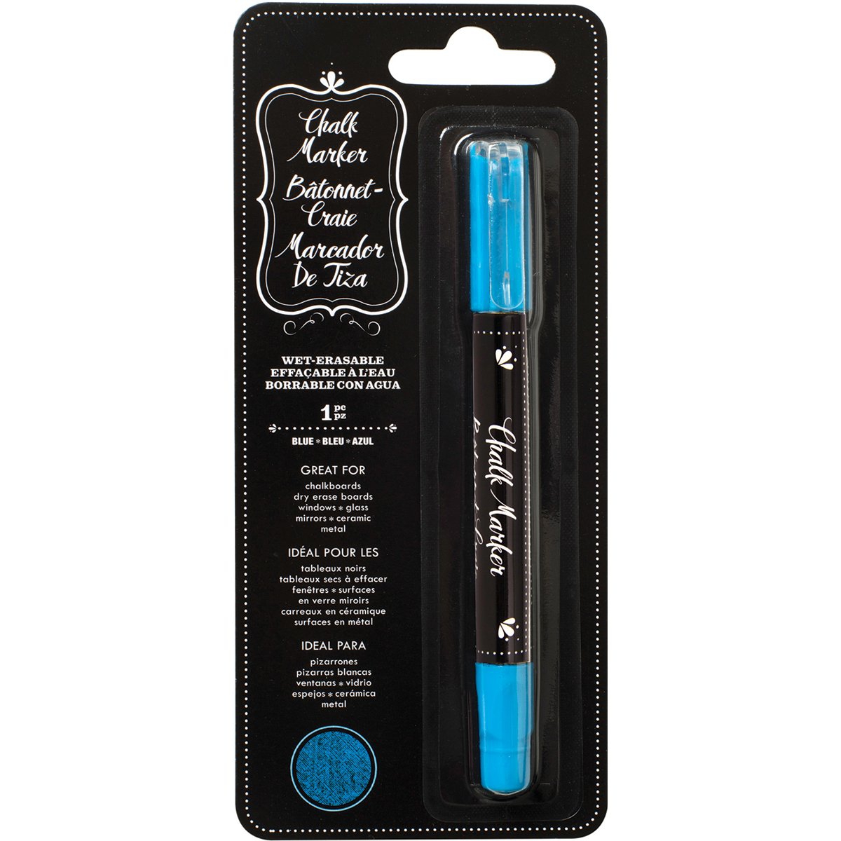 Erase Chalk Marker Blue 1 Pc - TEBEŞİR KALEM