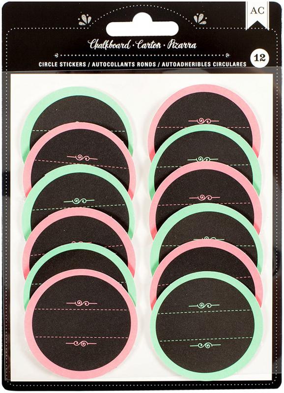 Chalkboard Jar Lid Labels Crickle - ETİKET